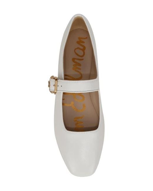 Sam Edelman White Michaela Mary Jane Flat