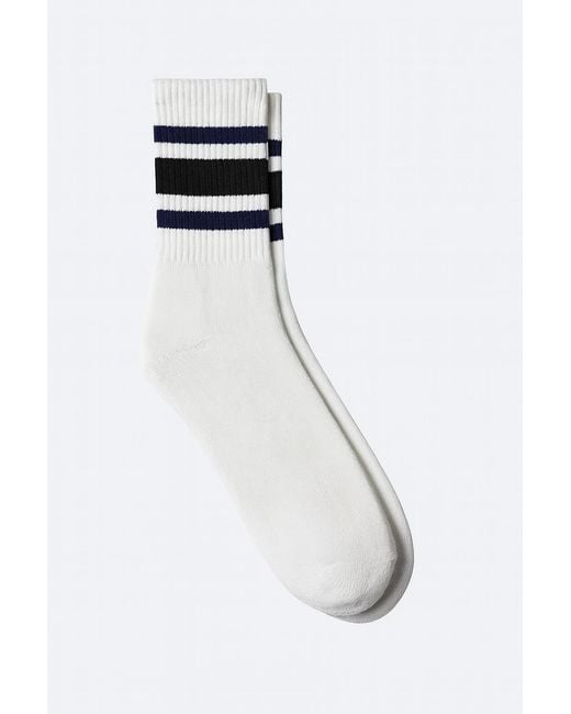 le PERE White Co-Ed Cloud Crew Socks for men