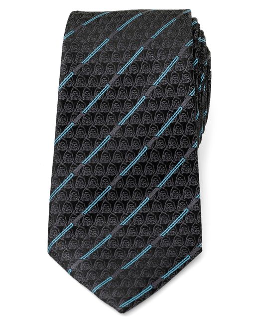 Cufflinks Inc. Black Star Wars Obi-Wan Kenobi Lightsaber & Darth Vader Silk Tie for men