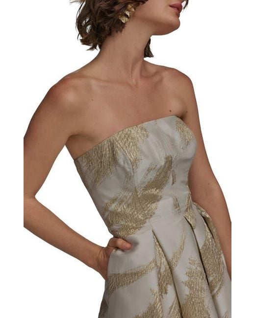Donna Karan Natural Strapless Fit & Flare Gown