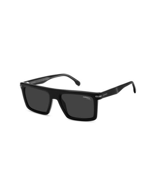 Carrera Black 54Mm Rectangular Flat Top Sunglasses for men