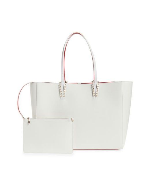 Christian Louboutin White Large Cabata Soft Leather Tote Bag
