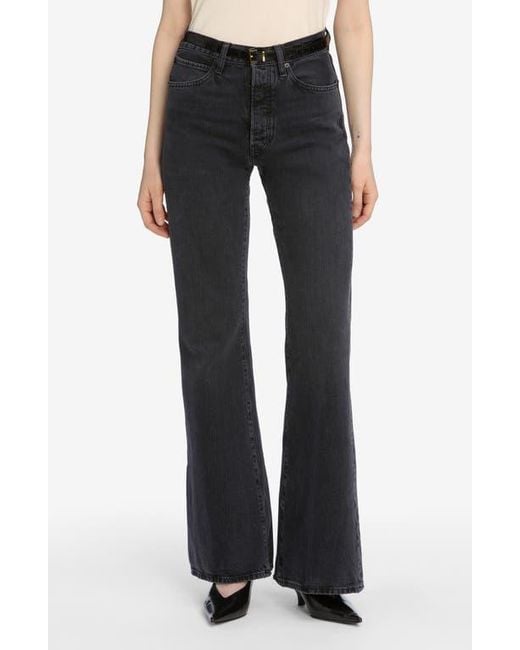 FRAME Blue The Lax High Waist Flare Jeans