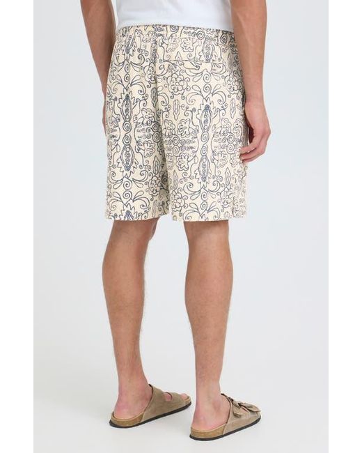 Solid Natural Liam Cotton Shorts for men