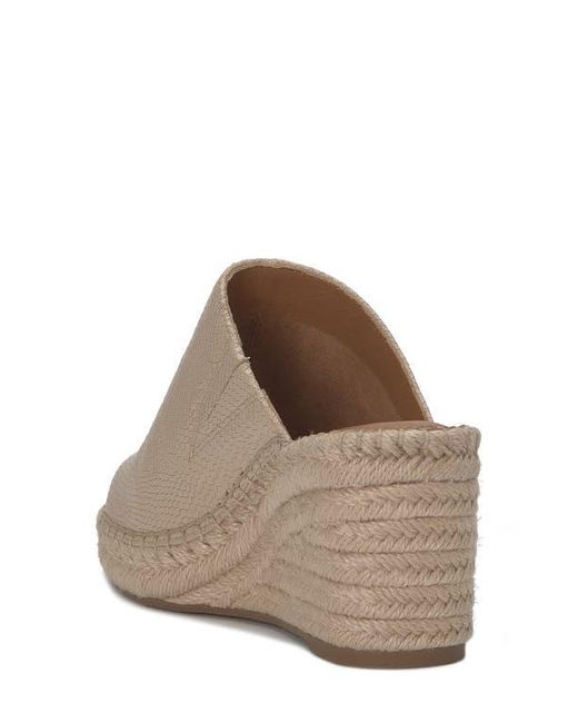 Lucky Brand Brown Cabriah Espadrille Platform Wedge Slide Sandal