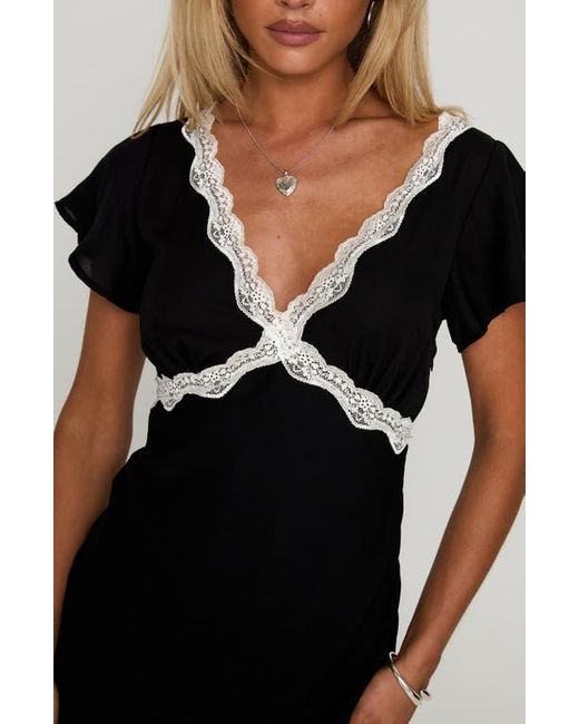 Princess Polly Black Barbarita Lace Maxi Dress
