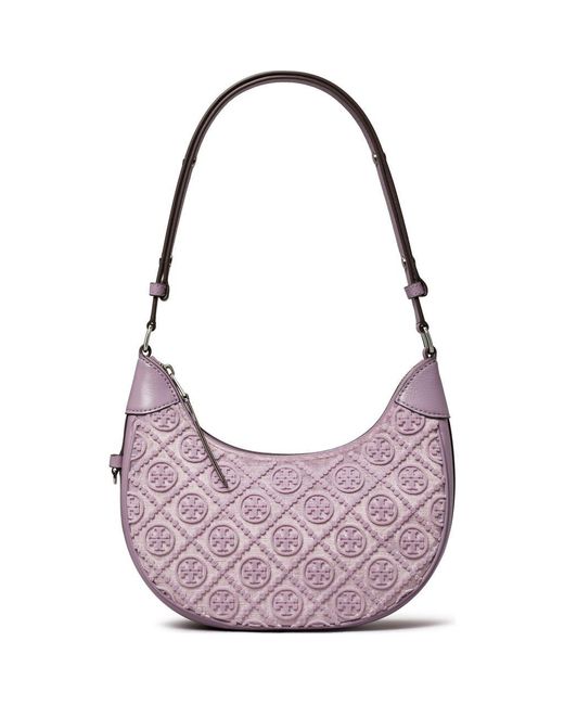 Tory Burch T Monogram Fil Coupe Tote Bag | Purple | FARFETCH