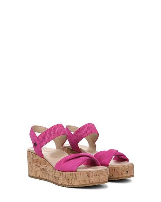Vionic Pink Darla Espadrille Platform Slide Sandal