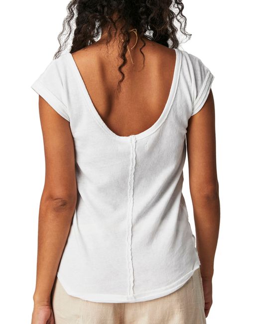 Free People White Bout Time Top
