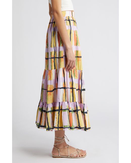 Cleobella Multicolor Gayle Print Tiered Maxi Skirt