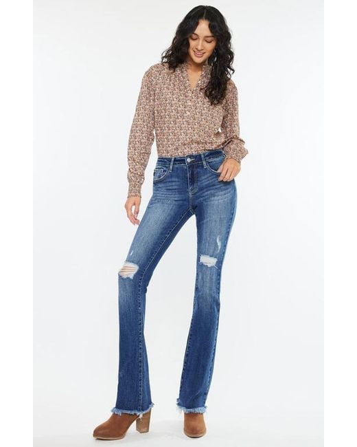 Kancan Blue Mia Essentials Low Rise Baby Bootcut Jeans