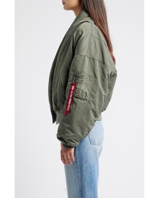 Alpha Industries Multicolor Shawl Collar Down Flight Jacket
