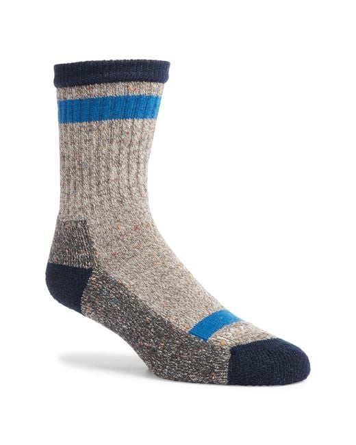 Smartwool Blue Everyday Cozy Larimer Wool Blend Crew Socks for men