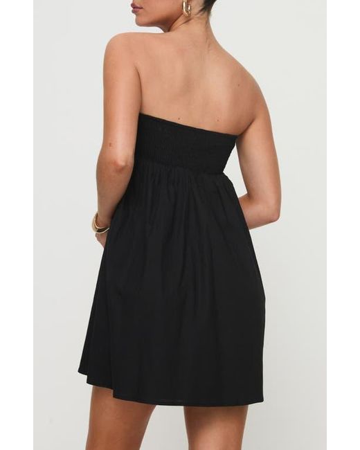 Princess Polly Black Osment Strapless Babydoll Minidress