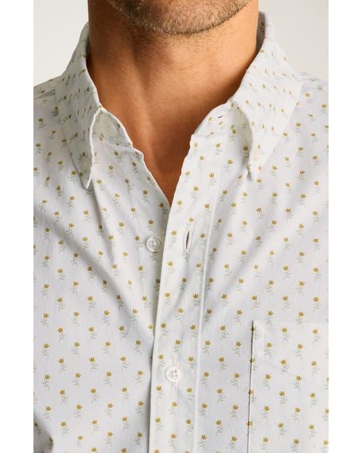 Bonobos White Everyday Slim Fit Floral Stretch Cotton Button-Down Shirt for men