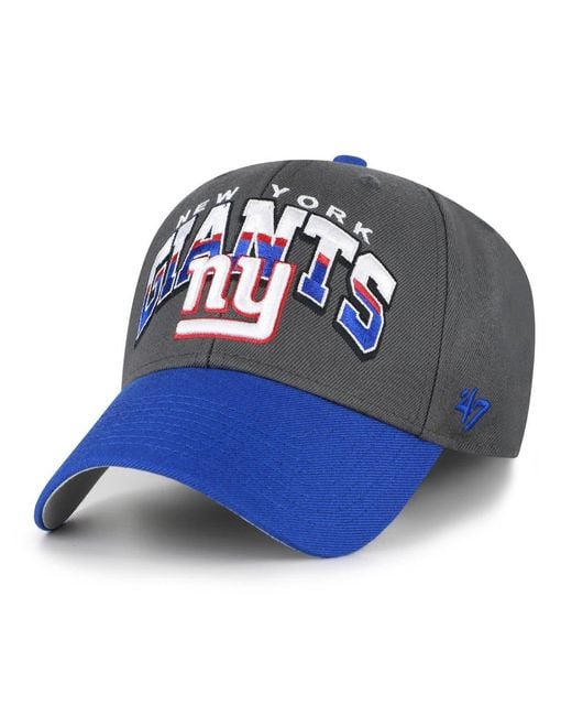 '47 Blue New York Giants Split Block Mvp Adjustable Hat for men
