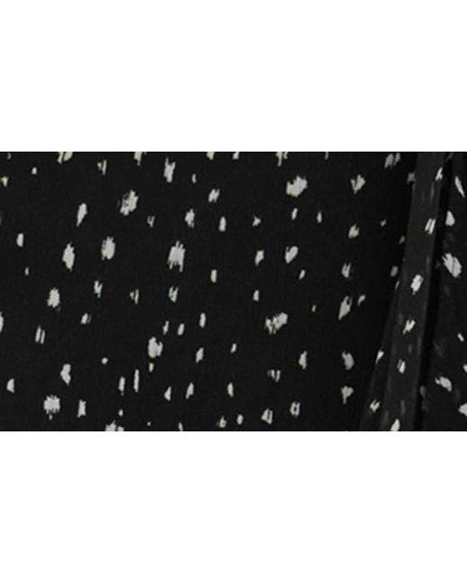 Mango Black Normandi Print Long Sleeve Minidress