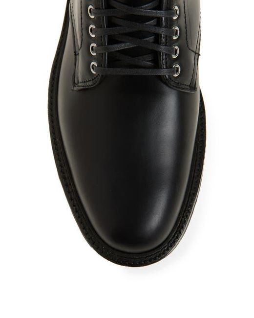 Alden Black Plain Toe Lace-Up Boot for men