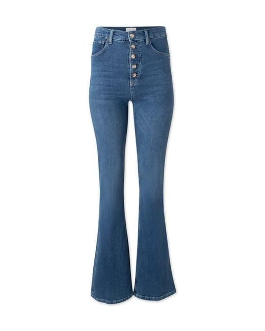 Boyish Blue The Ricky High Rise Flare Stretch Jeans
