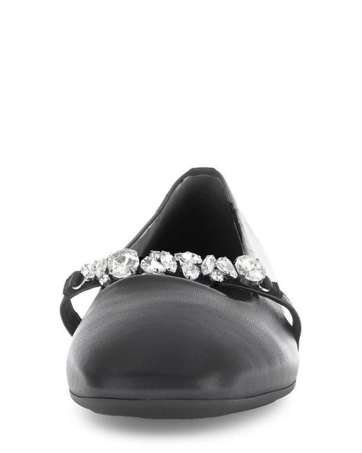 Gabor Black Crystal Mary Jane Flat