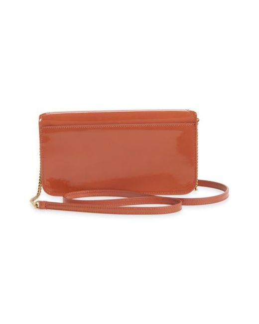Saint Laurent White Cassandre Patent Leather Phone Crossbody Bag