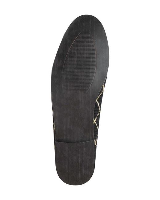 PAIGE Black Needlepoint Loafer