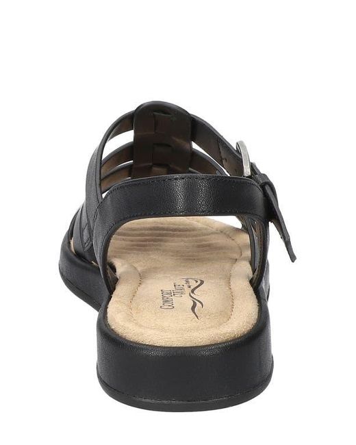 Easy Street Black Chirp Quarter Strap Gladiator Sandal