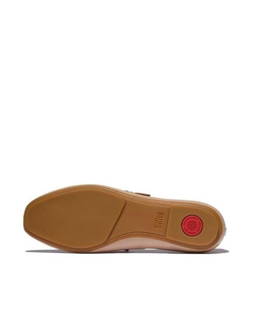 Fitflop Natural Delicato Crystal-Buckle Leather Mary Janes