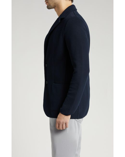 Robert Barakett Blue Morris Sweater Knit Sport Coat for men