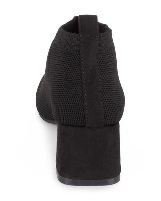 Tahari Black Corniche Block Heel Knit Bootie