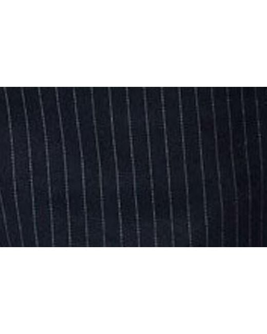 MNML Blue Pinstripe Bootcut Pants for men