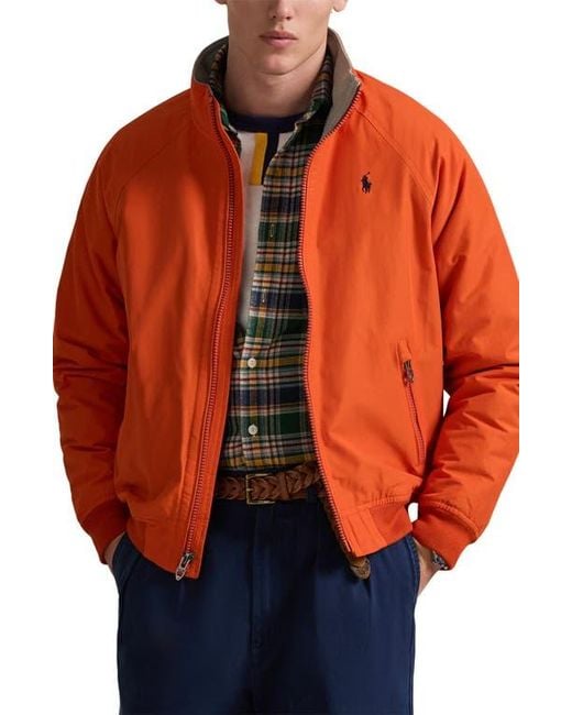 Polo Ralph Lauren Embroidered Logo Raglan Sleeve Jacket in Orange ラルフローレンRaglan-Sleeve Jacket パープル