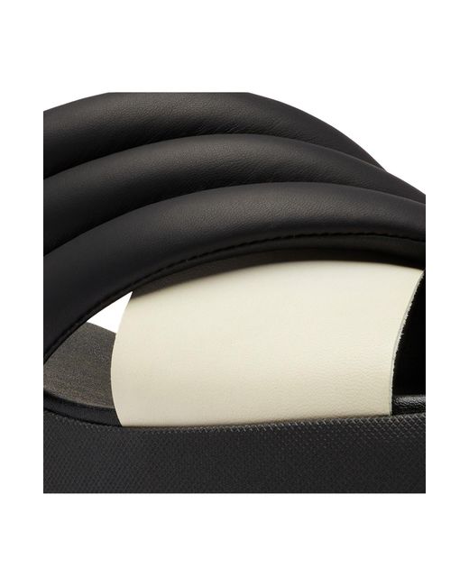 Sorel Black Cameron Puff Flatform Slide Sandal