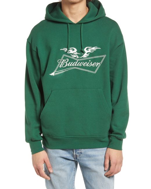 PacSun Green X Budweiser Chopper Embroidered Pullover Hoodie for men