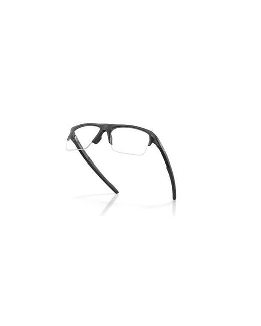 Oakley Black 56Mm Rectangle Optical Glasses for men
