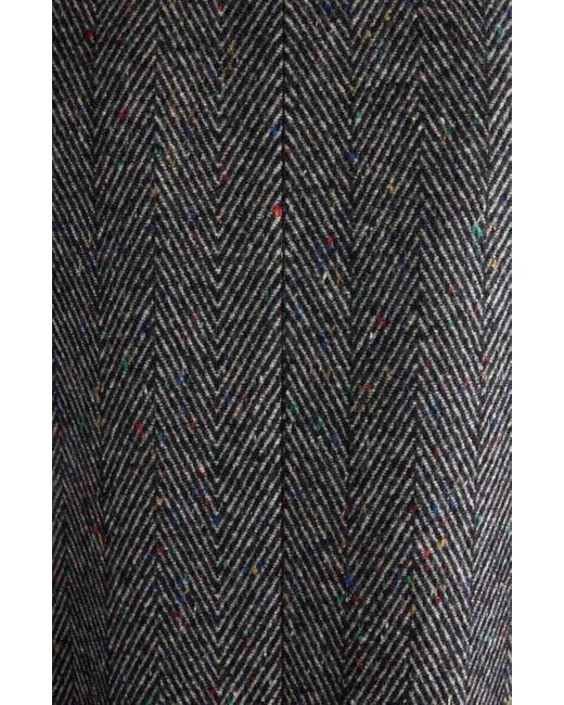 Givenchy Gray Oversize Wool Blend Herringbone Overcoat for men