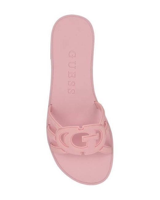 Guess Pink Elyho Jelly Slide Sandal