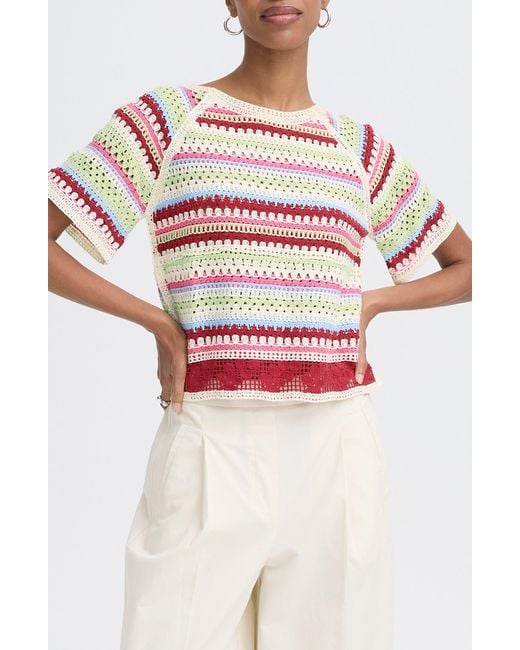 Ichi White Knit Top