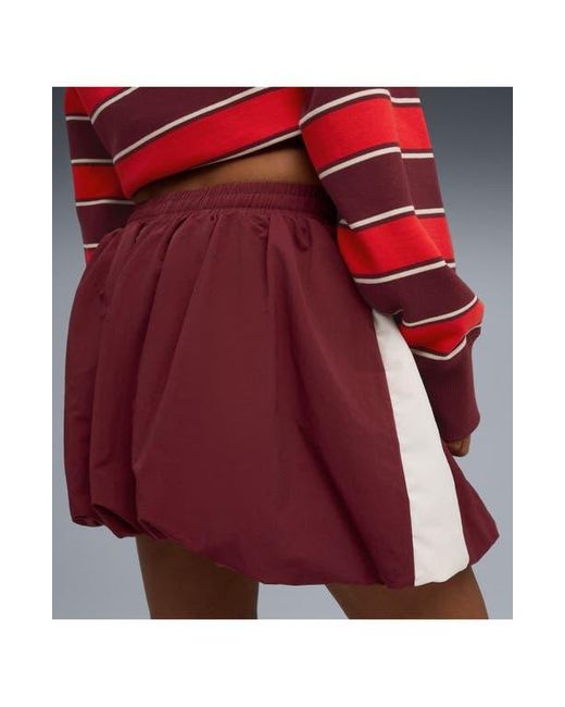 PUMA Red T7 Bubble Hem Skirt