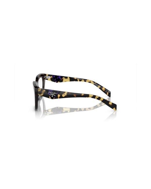 Prada Black 52Mm Irregular Optical Glasses