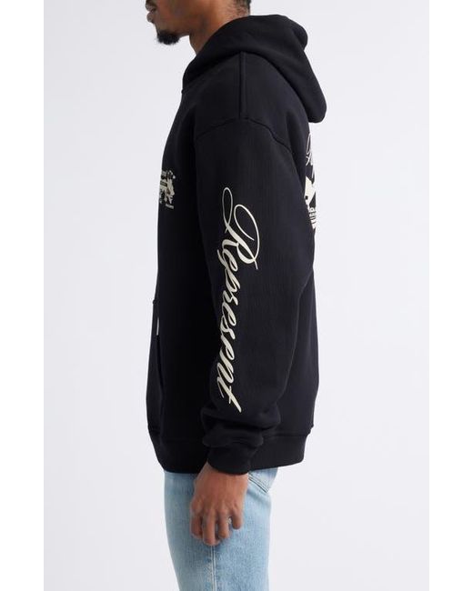 Represent Black Raceway Graphic Hoodie for men