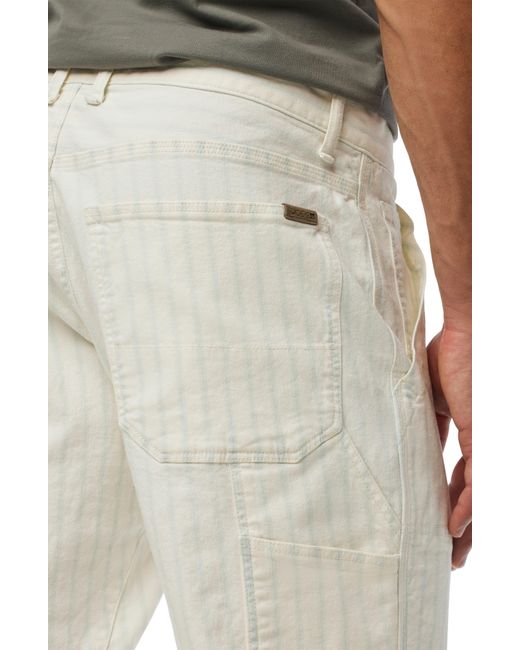 Joe's Jeans White Jax Stripe Stretch Utility Pants for men