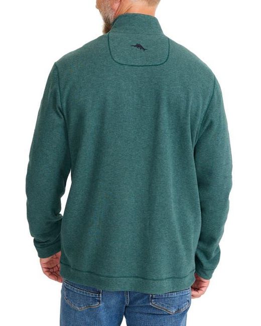 Tommy Bahama Green Flipview Reversible Half Zip Pullover for men