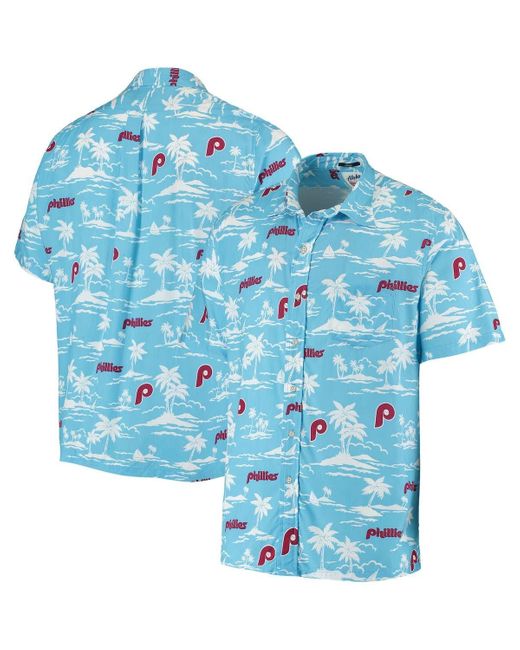 Reyn Spooner Blue Philadelphia Phillies Vintage Short Sleeve Button-up Shirt At Nordstrom for men