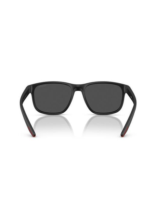 Prada Linea Rossa Gray 56Mm Pillow Sunglasses for men