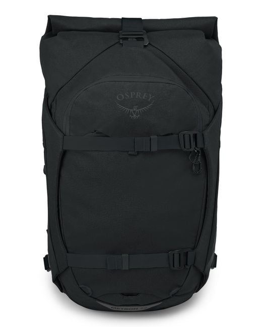 Osprey Black Metron 22-Liter Water Repellent Roll Top Backpack for men