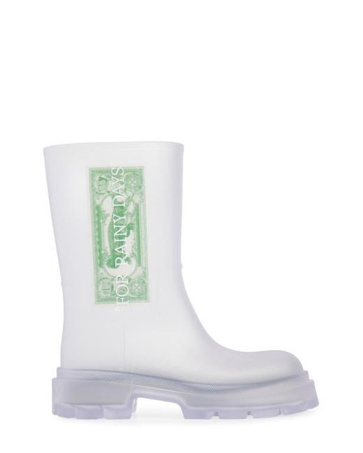 Off-White c/o Virgil Abloh White Reboot Dollar Rain Boot for men