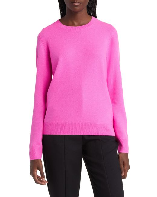 Nordstrom Pink Crewneck Cashmere Sweater