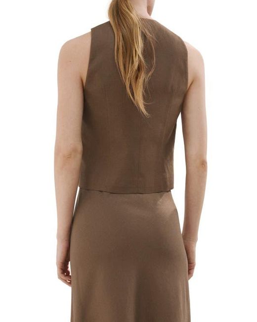 Mango Brown Toggle Closure Vest