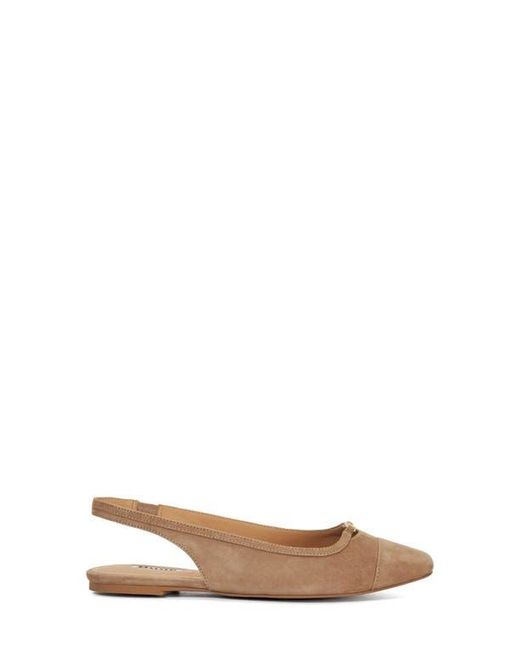 Dune Natural Hanna Slingback Cap Toe Flat